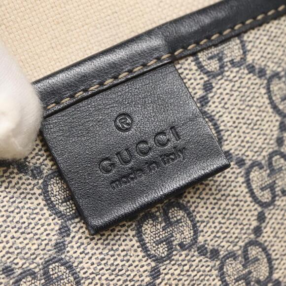 GUCCI GG Supreme Sherry Line Tote Bag Pvc Navy Silver - Picture 14 of 16